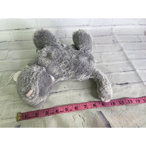 Fiesta Kitten Kitty Cat Floppy Stuffed Plush Gray White Fish Bone Bow Pink Nose - Picture 9 of 10